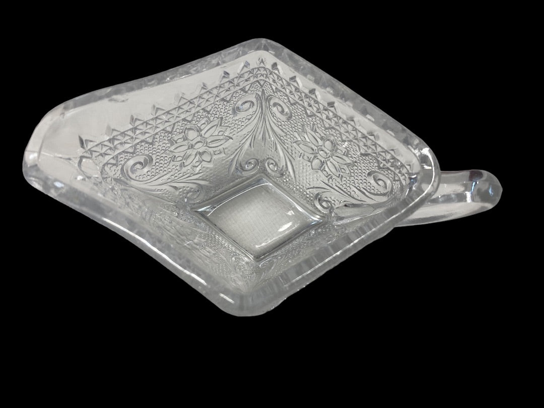 Crystal Clear Indiana Glass Cream & Sugar, 7"x5"x3.25"