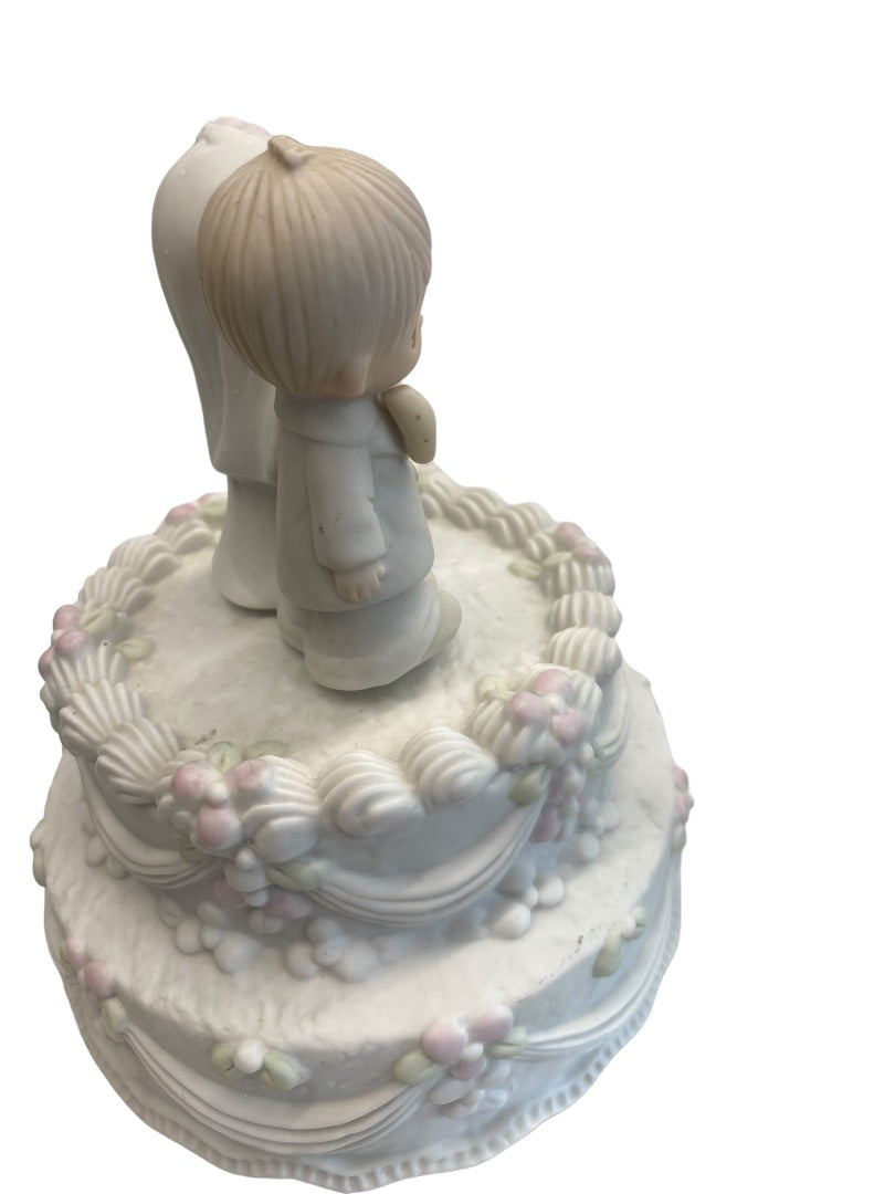 Precious Moments "The Lord Bless You And Keep You" Music Box 1981 Jonathan &David