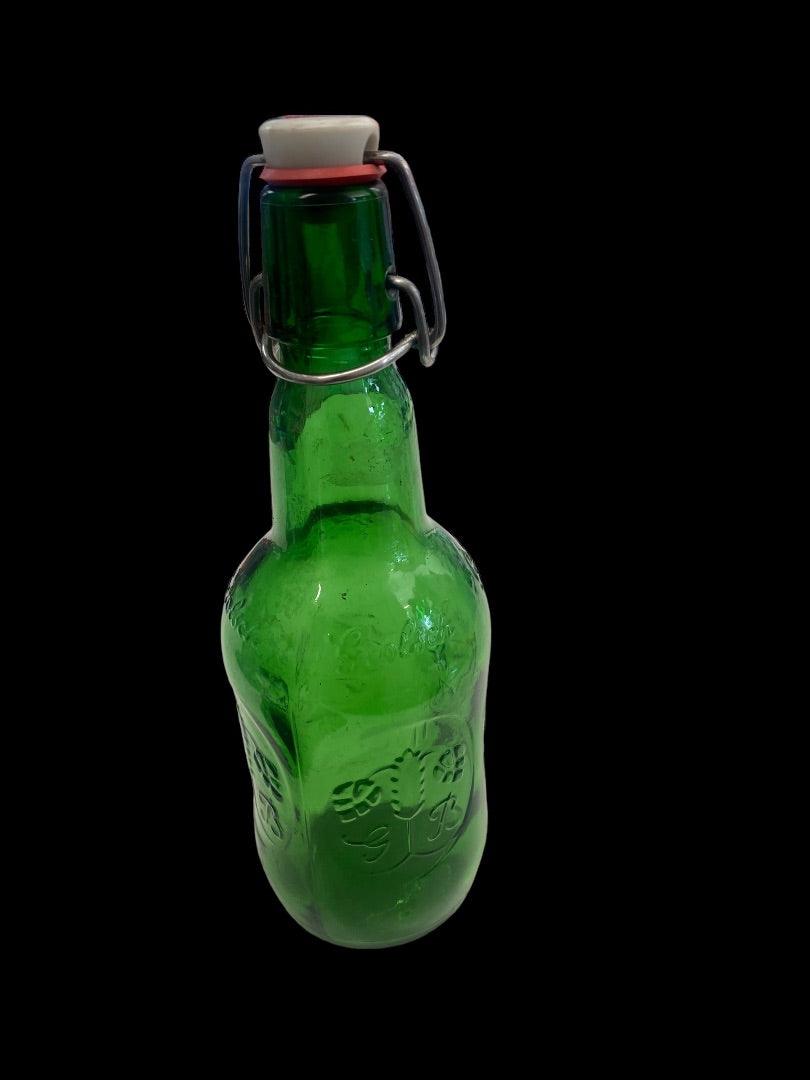 Vintage GROLSCH Green Empty Beer Bottle Flip Top