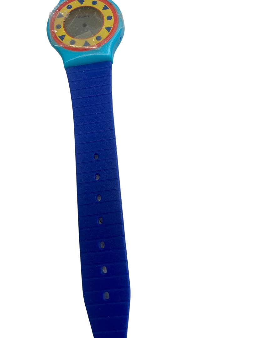 VINTAGE 1989 Avon Big Time Watch Blue/Turquoise NEEDS BATTERY