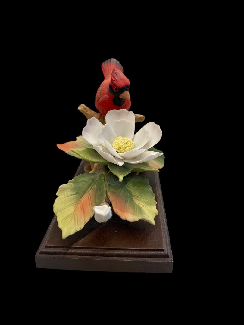 VINTAGE Lefton Nest Egg Collection Cardinal and Flower