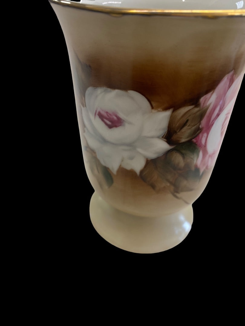 Rio Verde Brazil Hand Painted Floral Coffee Teacup Mug Pink