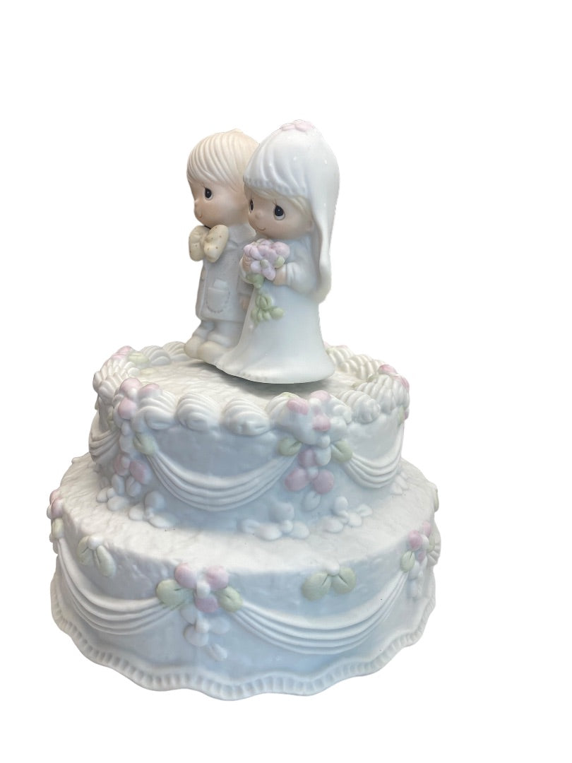 Precious Moments "The Lord Bless You And Keep You" Music Box 1981 Jonathan &David