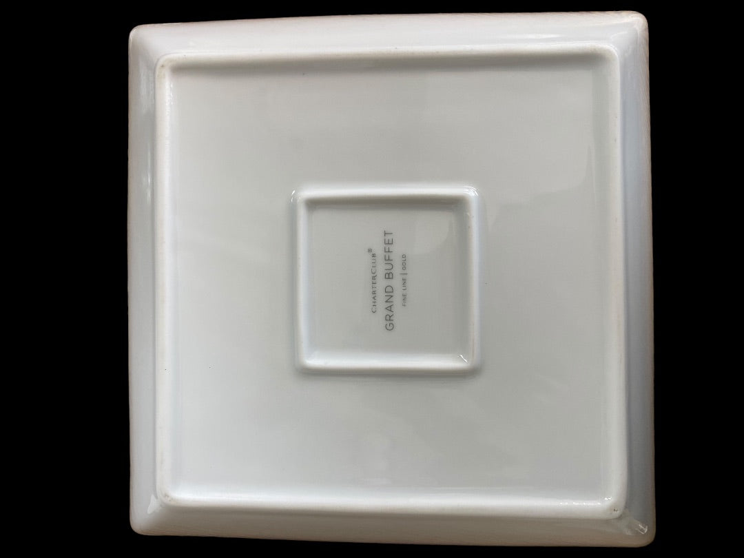 White Gold Charter Club Serving Bowl