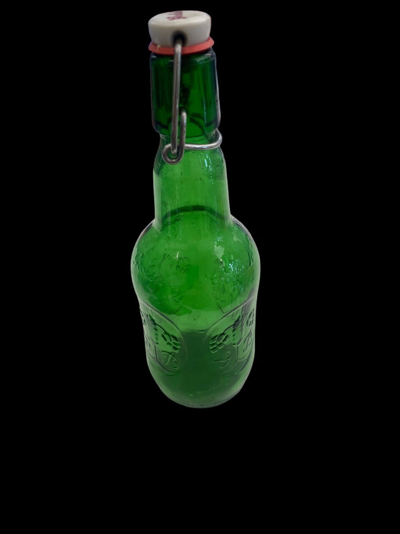 Vintage GROLSCH Green Empty Beer Bottle Flip Top