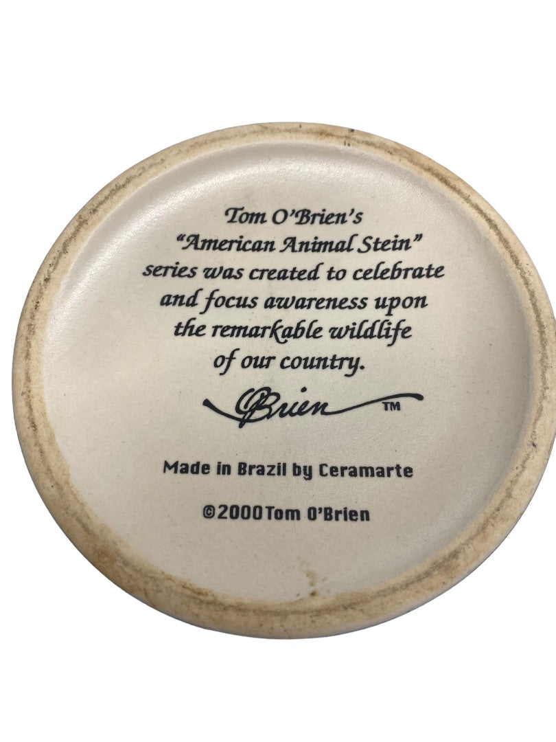 The Bald Eagle Stein Mug Tom O'Brien American Animal Ceramic 2000 Ceramarte