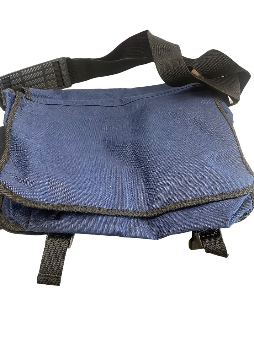 Messenger Canvas Laptop Bag Navy Blue