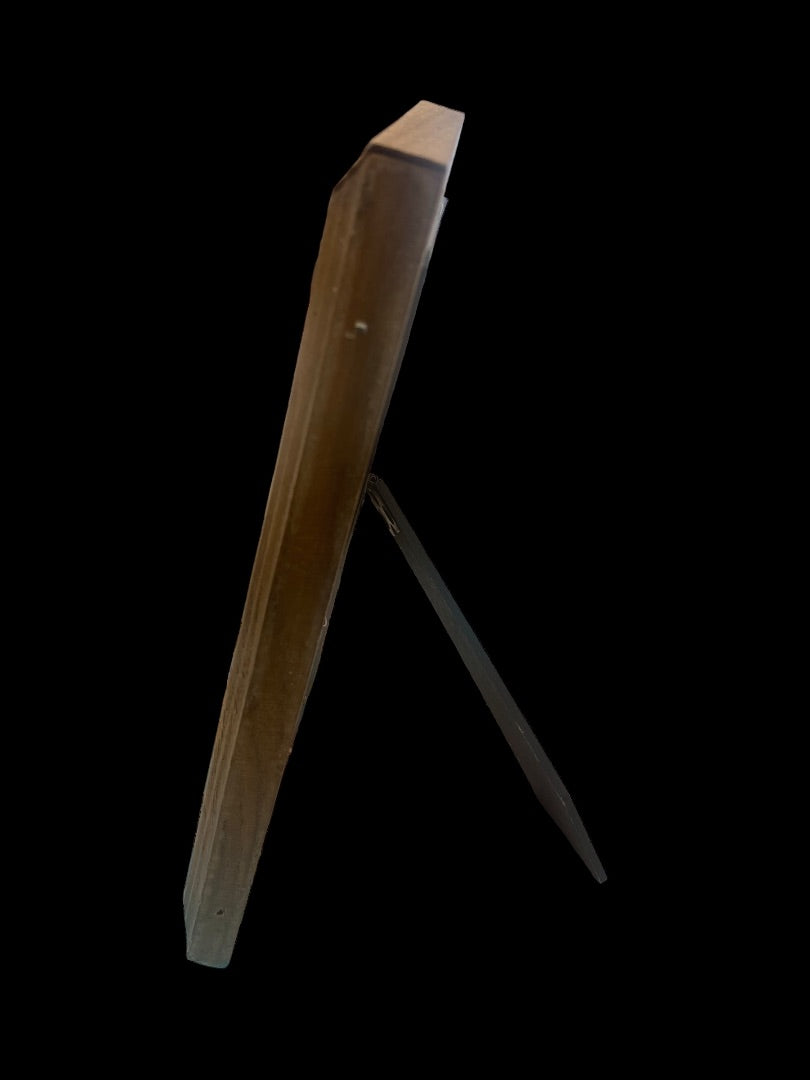 Sister and Angel Wooden Frame With Hand-Carved Angel