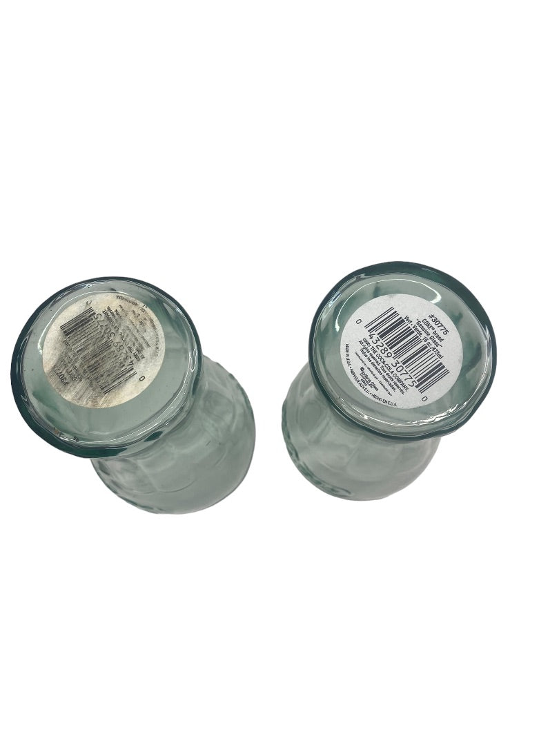 VINTAGE Coca-Cola Green Tinted Glasses Set of 2