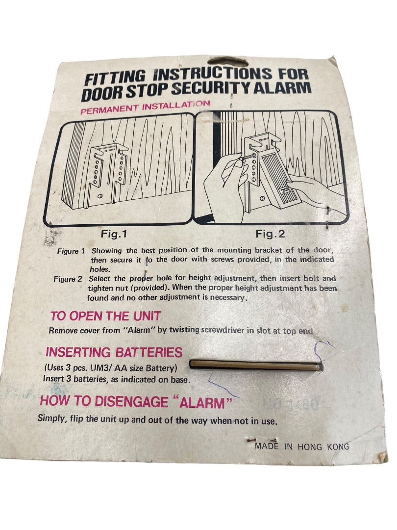 Door Stop Security Alarm Dual Protection