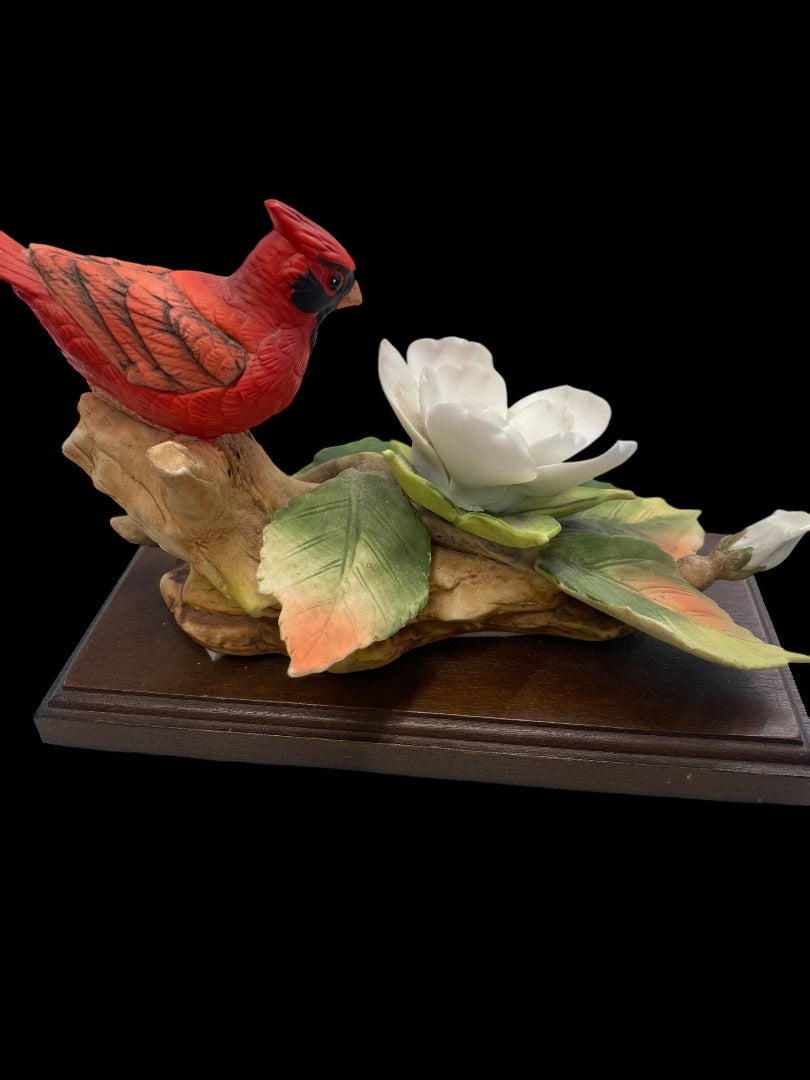 VINTAGE Lefton Nest Egg Collection Cardinal and Flower