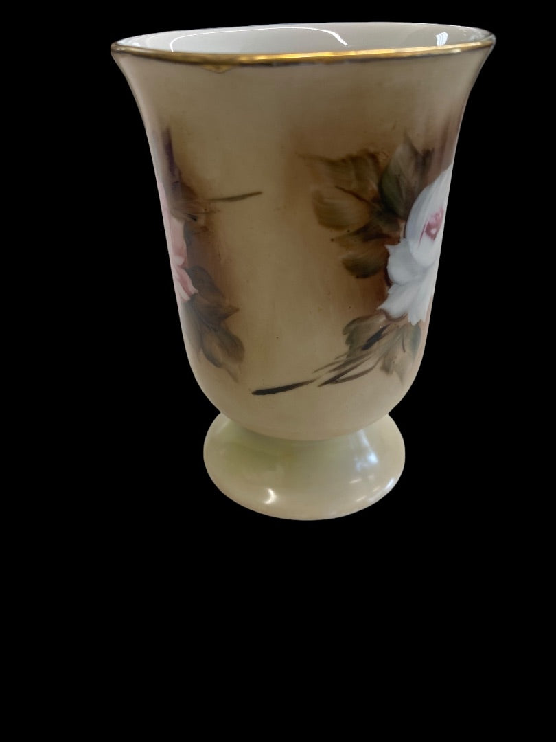 Rio Verde Brazil Hand Painted Floral Coffee Teacup Mug Pink