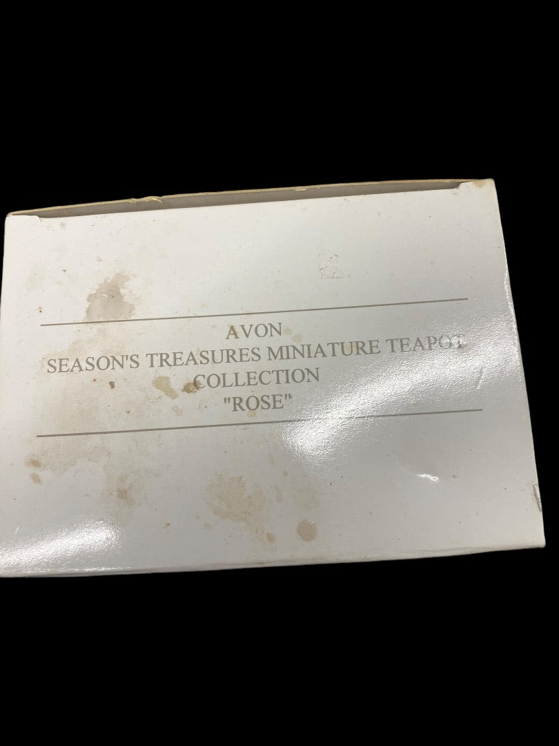 VINTAGE Avon Miniature Teapot Figurine "Rose" Collection