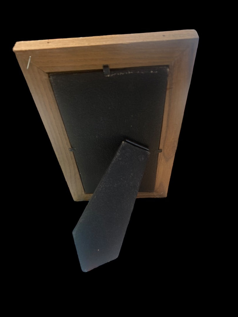 Sister and Angel Wooden Frame With Hand-Carved Angel