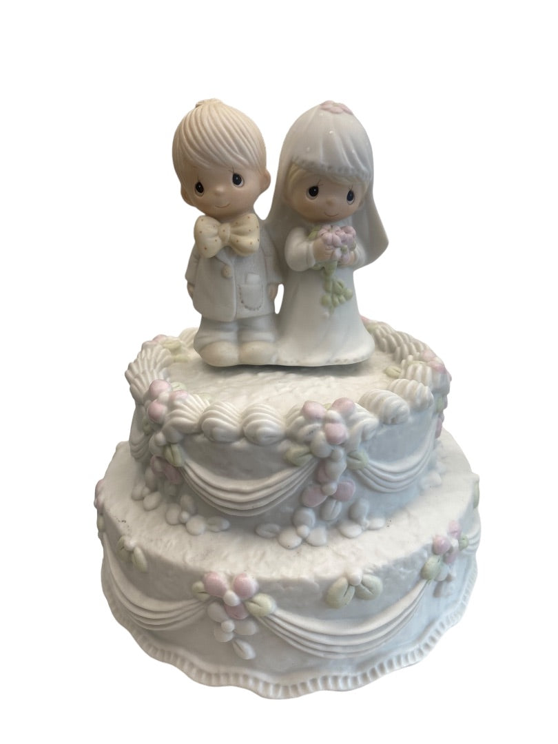 Precious Moments "The Lord Bless You And Keep You" Music Box 1981 Jonathan &David