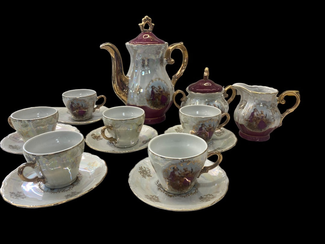 Empress By Haruta Japan Tea Set Gold Trim 15 Pieces
