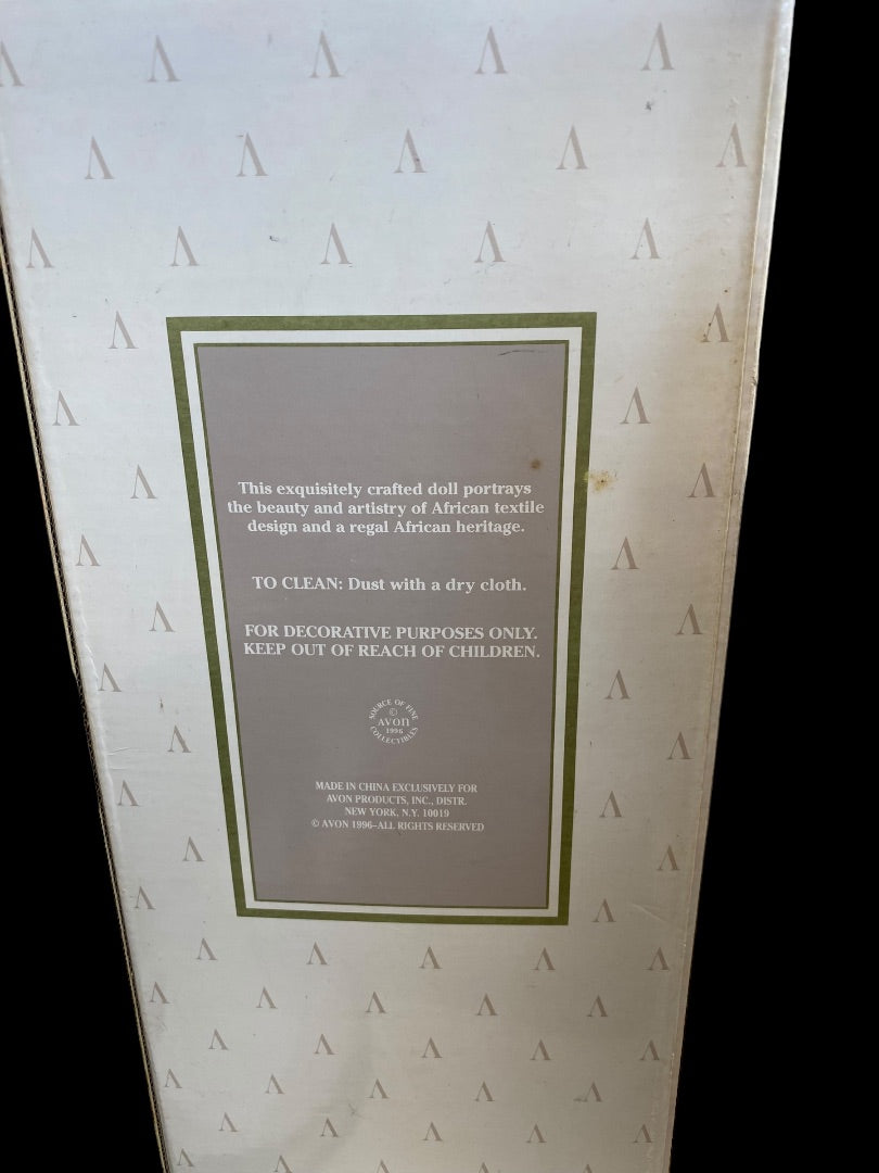 VINTAGE Avon African Style Collection Princess Porcelain Collectible Doll