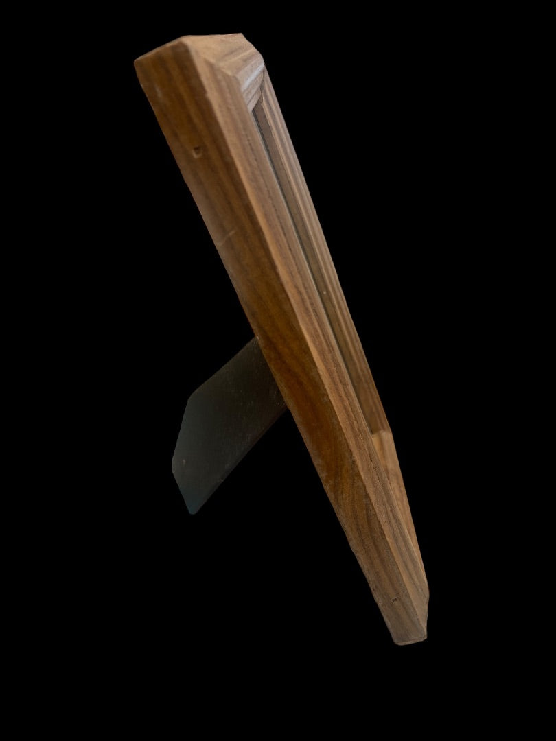 Sister and Angel Wooden Frame With Hand-Carved Angel