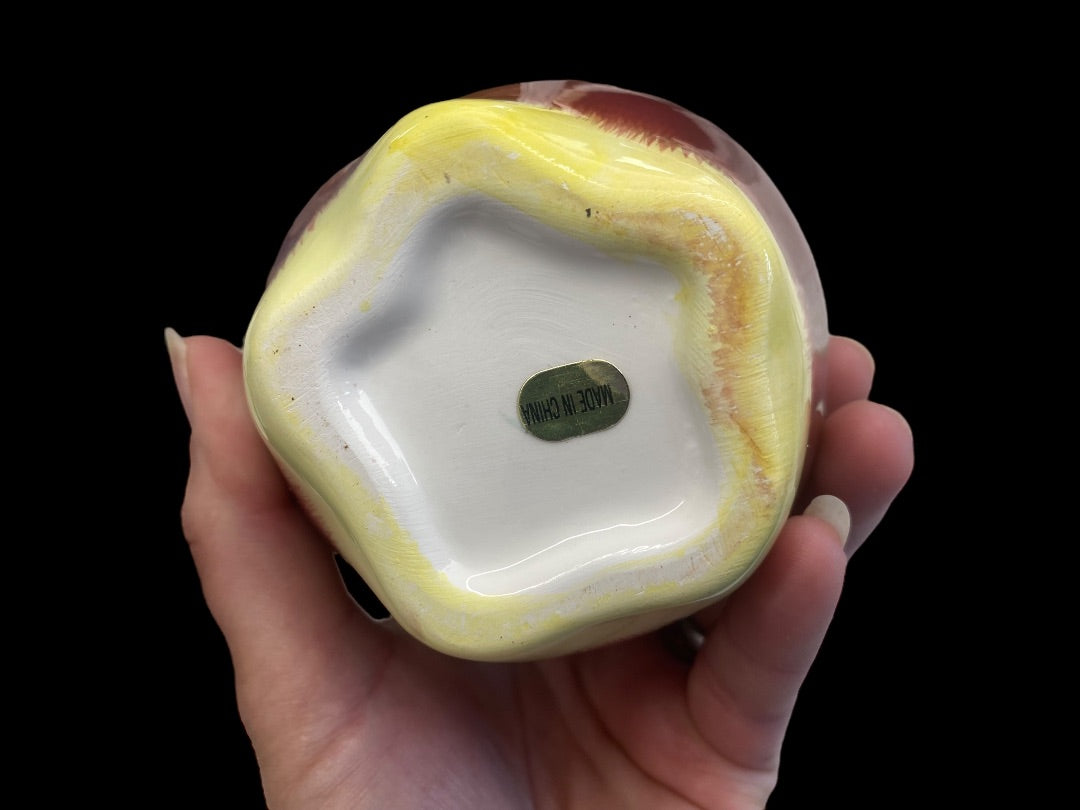 Ceramic Apple Creamer and Sugar Set