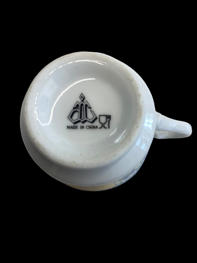 Miniature AIC China Porcelain Ceramic Teacup Tea Cup 3"x2"