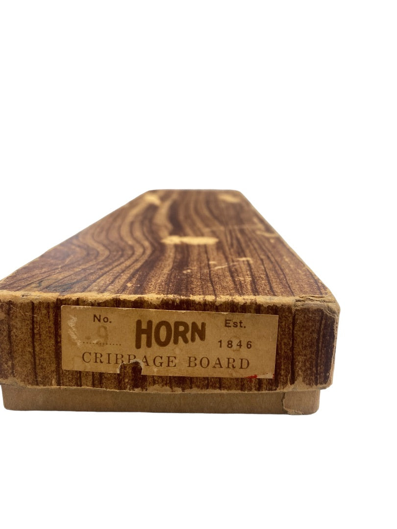 Vintage Horn Cribbage Board