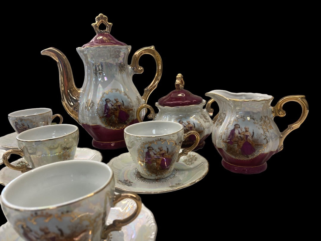 Empress By Haruta Japan Tea Set Gold Trim 15 Pieces