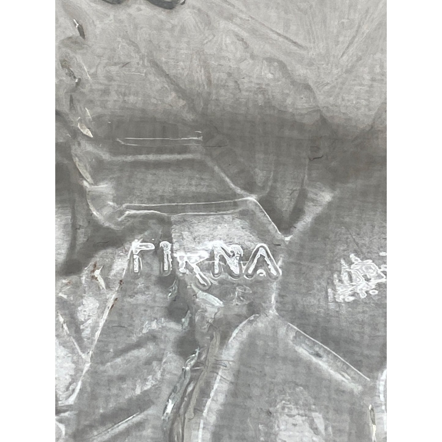 Firna Pressed Glass Bowl With Rose Pattern Clear