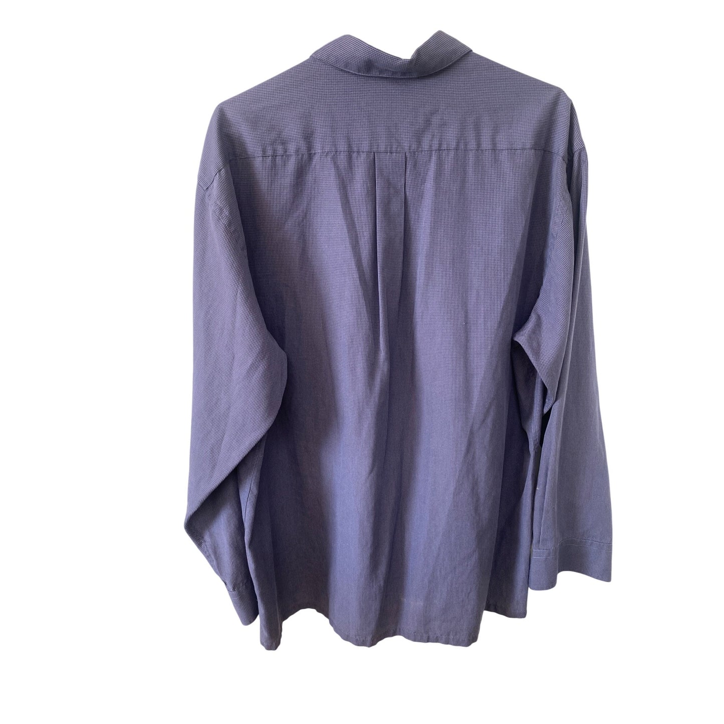 Marks & Spencer Mens Long Sleeve Blue Checkered Shirt XL