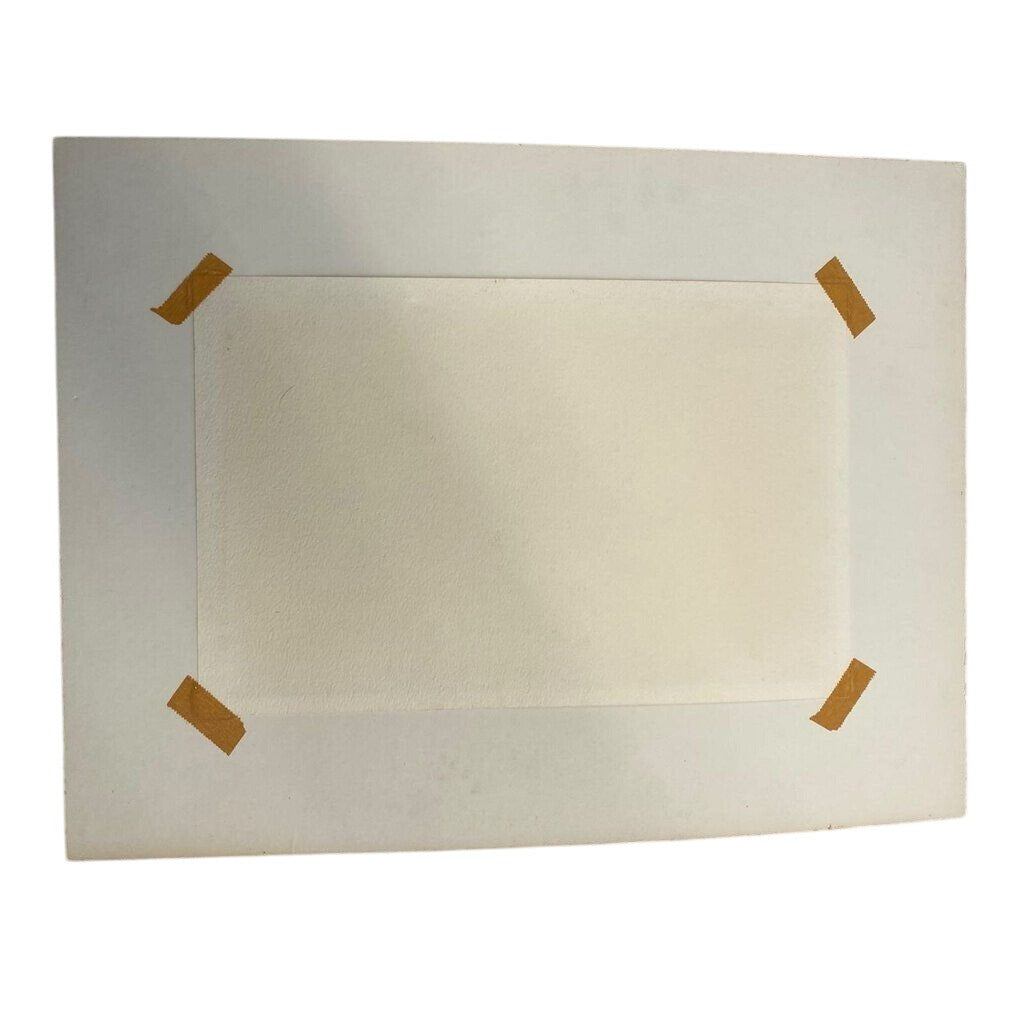 Vintage Watercolor Print J.C. Hussey 1972 Winter Scenes Children Playing Snow Sled Art Set 4