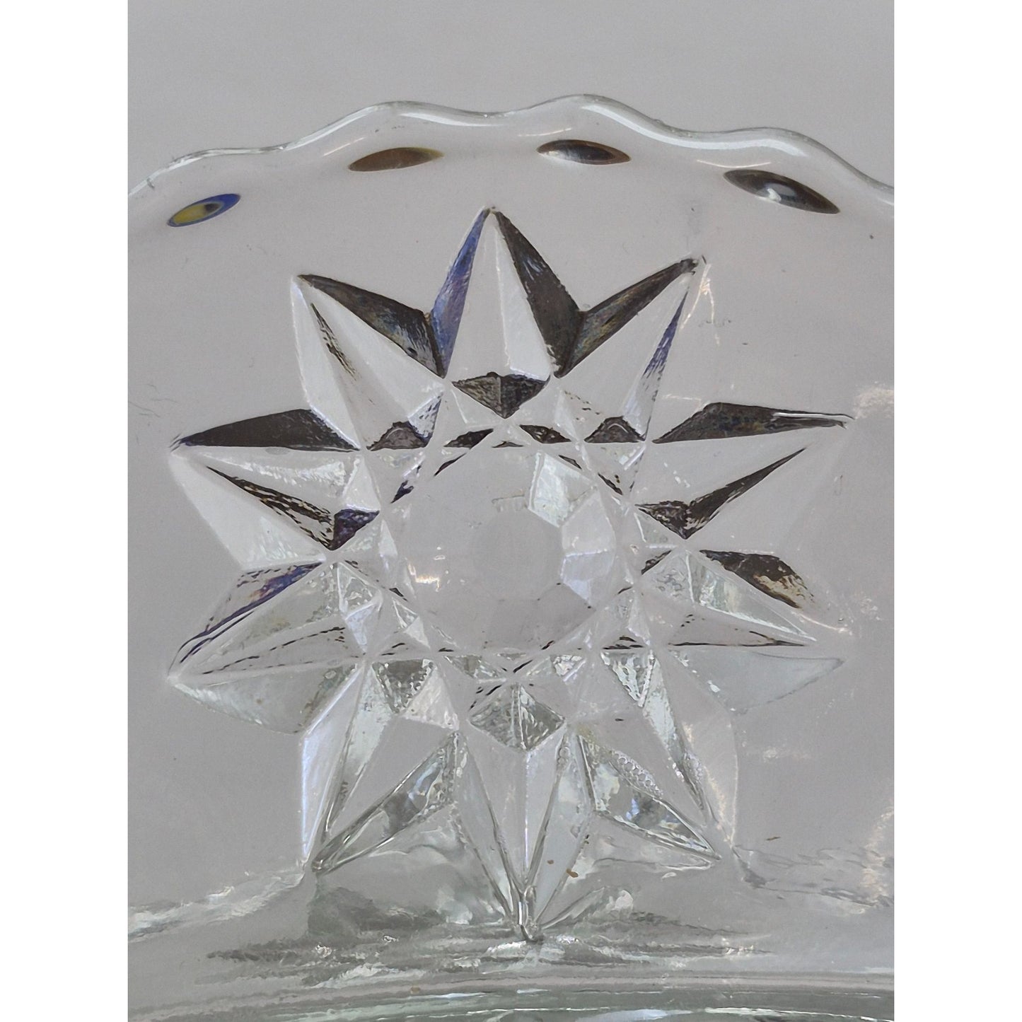 Vintage Glass Starburst Bowl