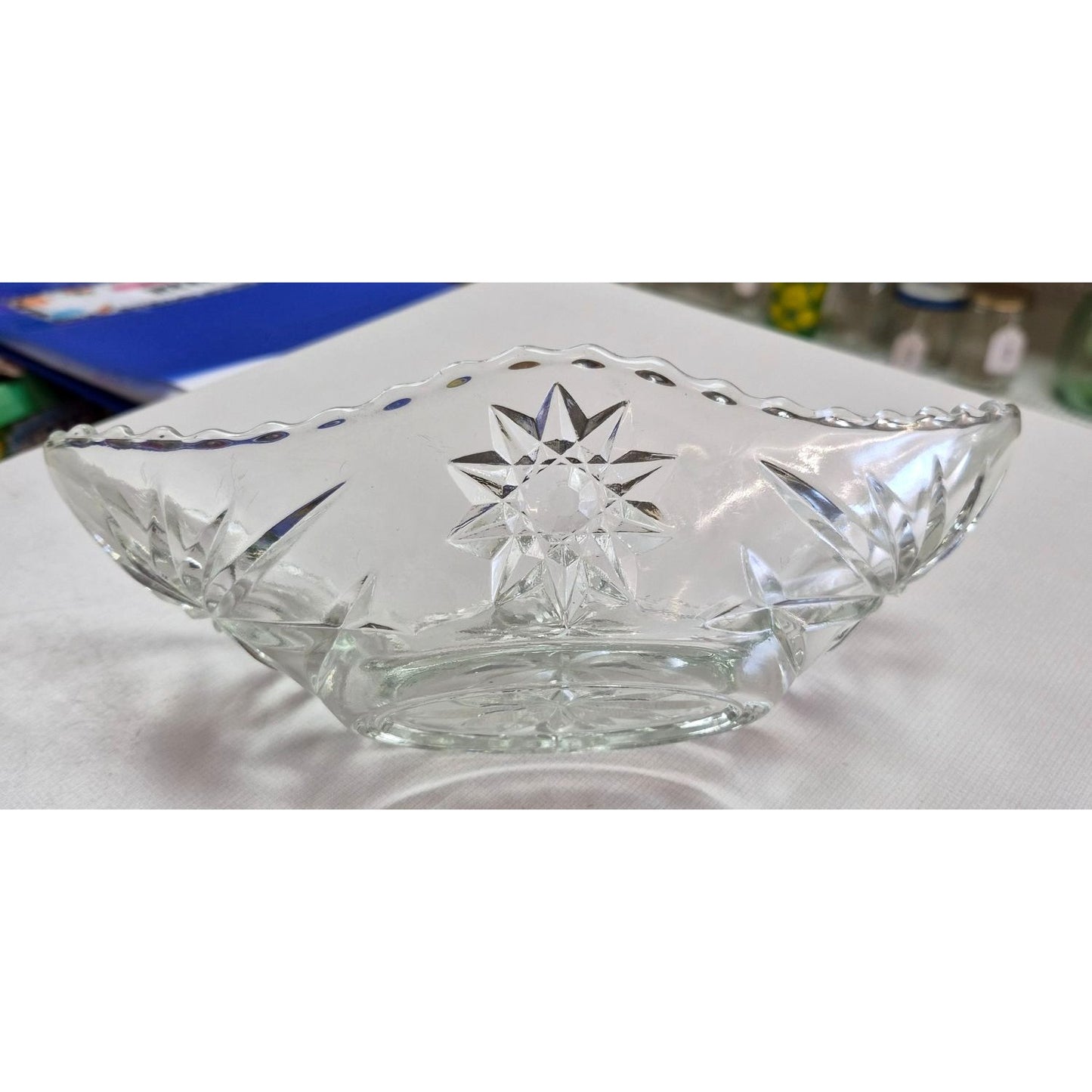 Vintage Glass Starburst Bowl