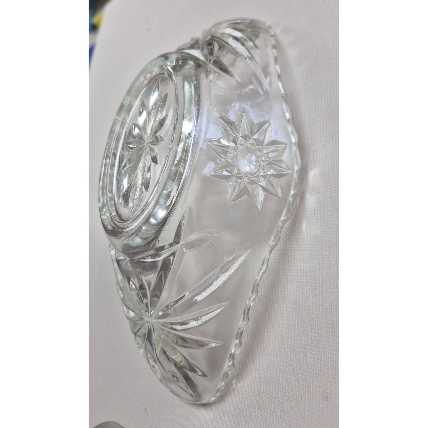 Vintage Glass Starburst Bowl