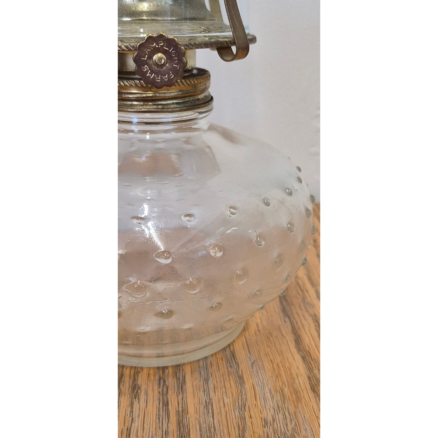 Vintage Hobnail Glass Oil Lamp Lamplight Farms