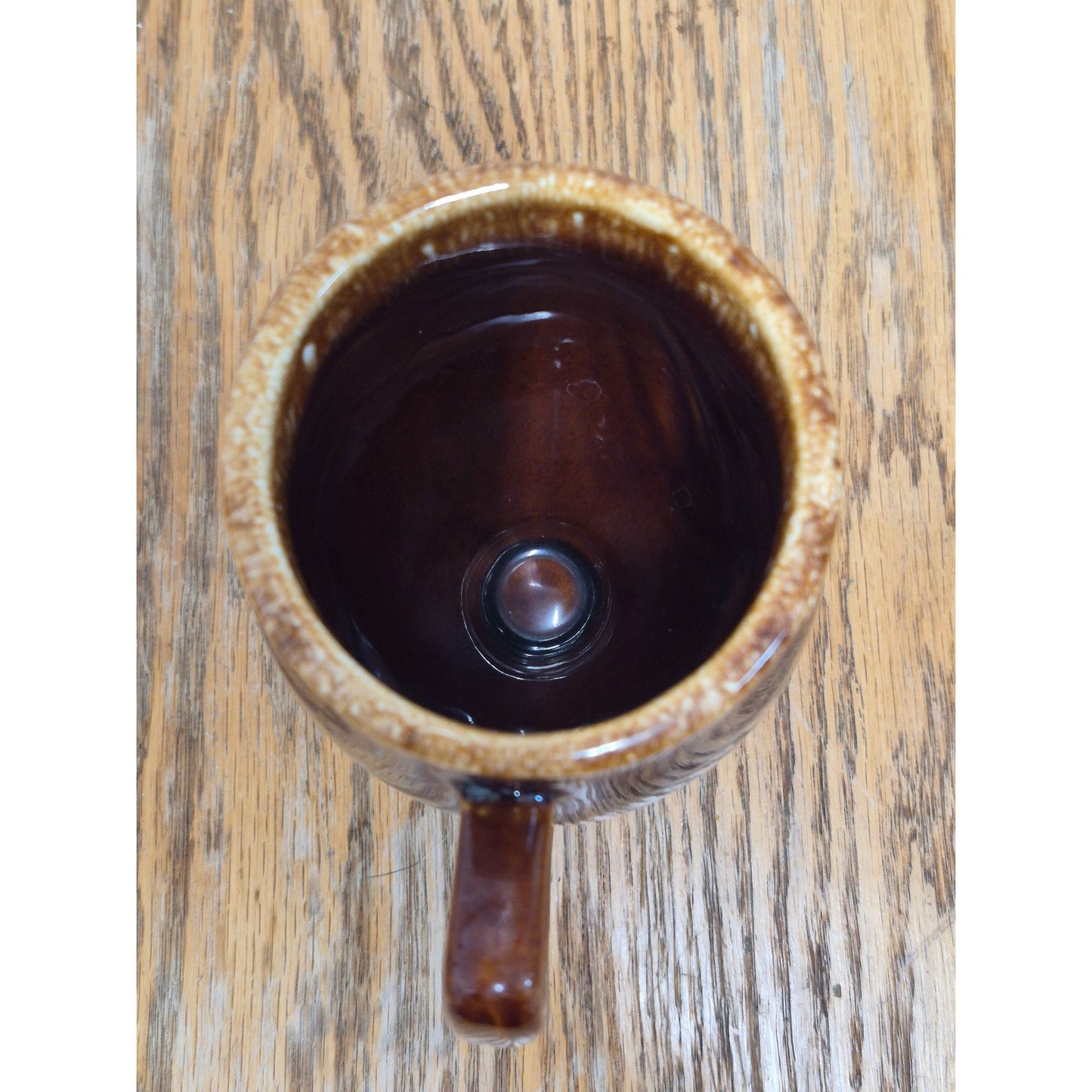 Vintage Hull USA Brown Drip Glaze Irish Pedestal Mug