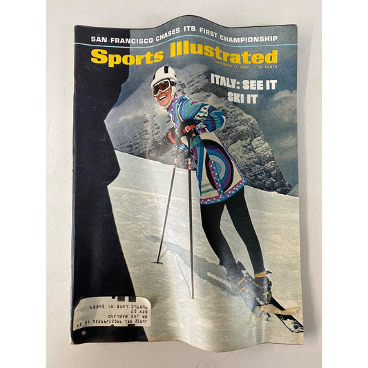 Vintage Sports Illustrated Magazine November 17 1969 Skiing Italy San Francisco Championship Retro