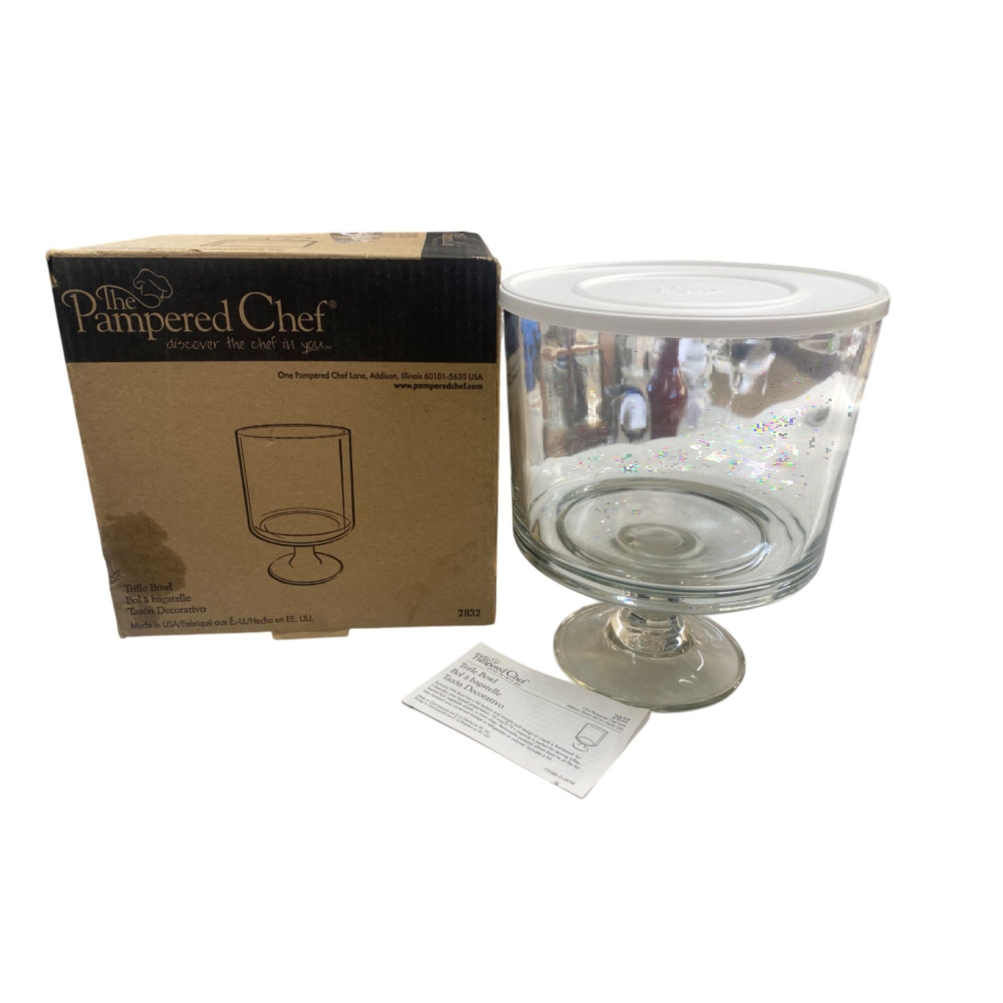The Pampered Chef Trifle Bowl With Lid