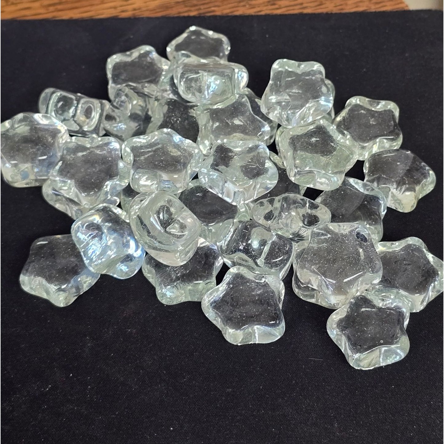 Glass Star-Shaped Gems 1" - 35 Pices
