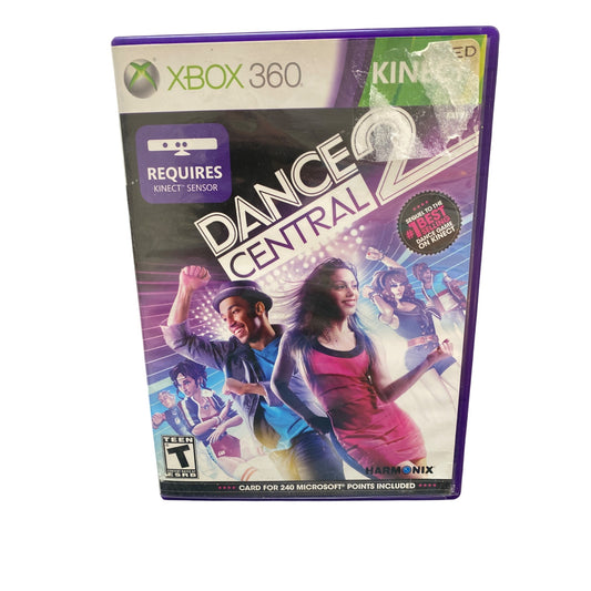 Dance Central 2 Xbox 360 Kinect Game With Case & Manual