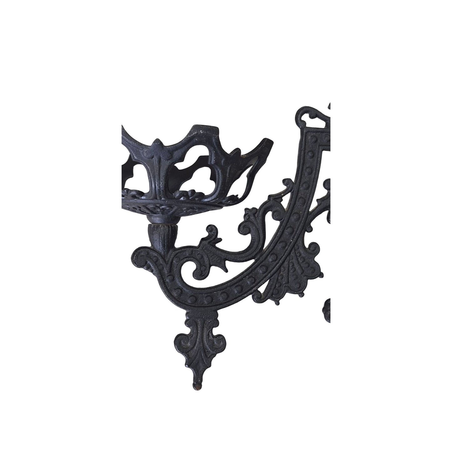 Antique Cast Iron Oil Lamp Holder Swing Arm