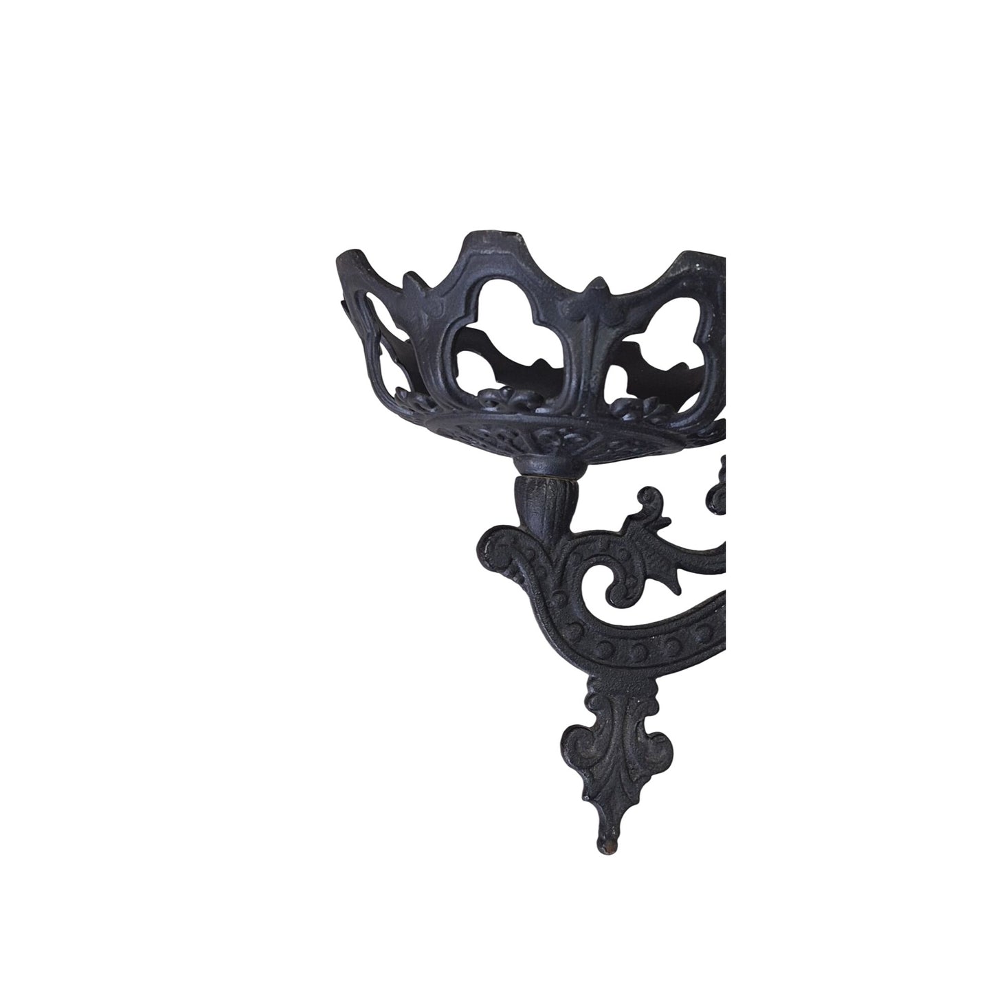 Antique Cast Iron Oil Lamp Holder Swing Arm