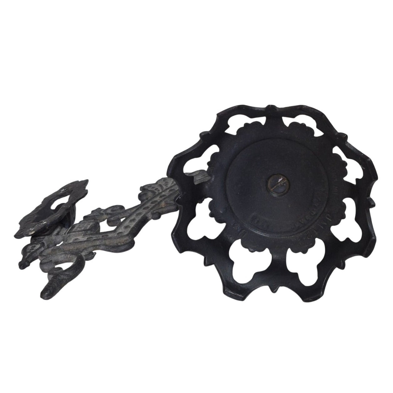 Antique Cast Iron Oil Lamp Holder Swing Arm