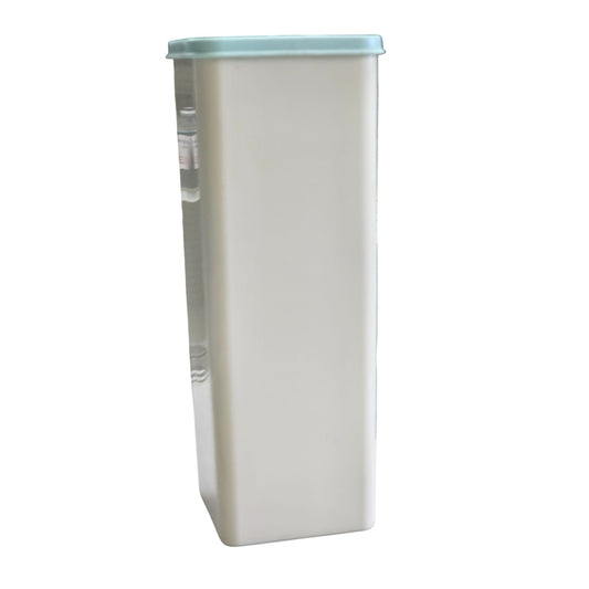 Tupperware Cracker Cheese Keeper Tall Square White Blue