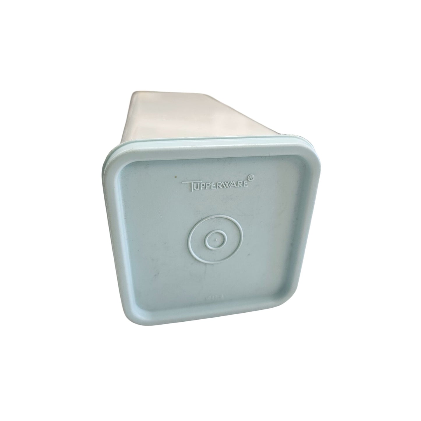 Tupperware Cracker Cheese Keeper Tall Square White Blue