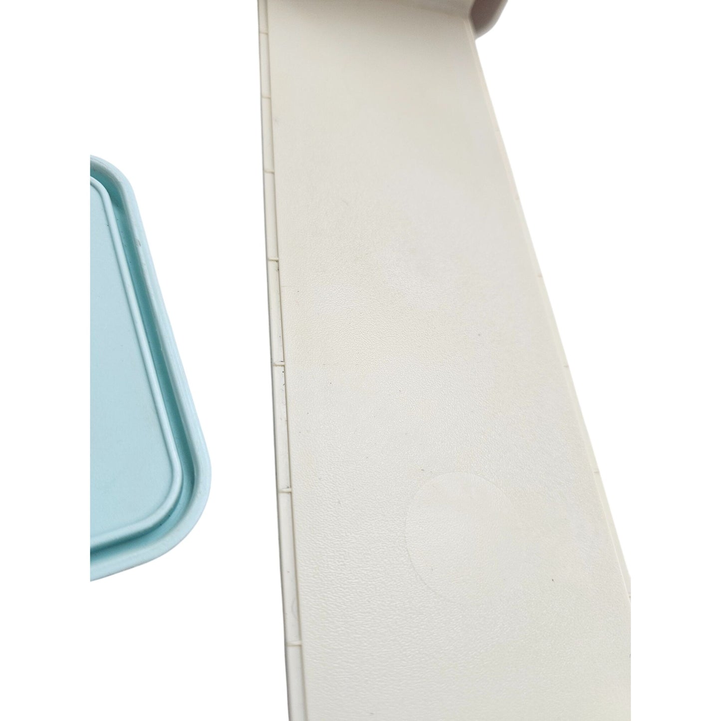 Tupperware Cracker Cheese Keeper Tall Square White Blue