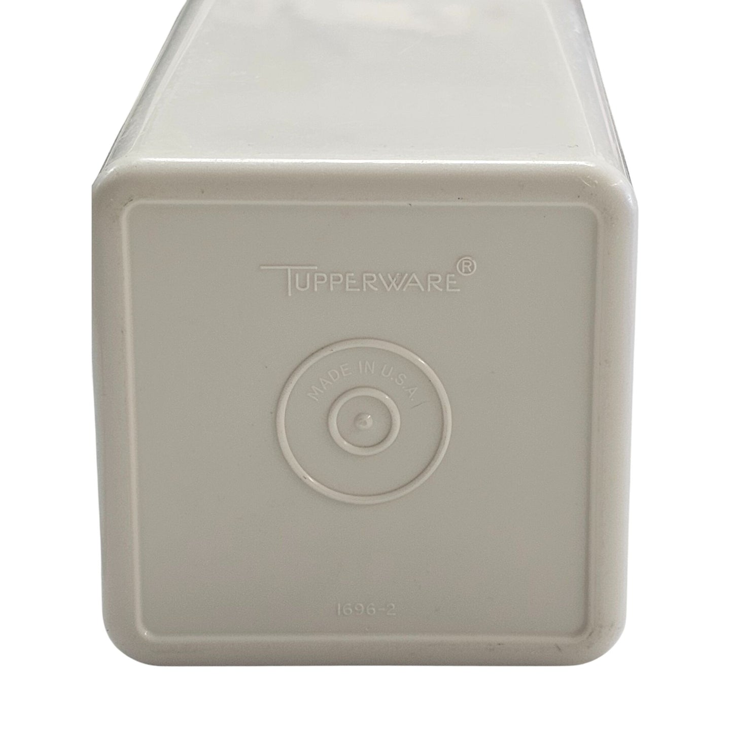 Tupperware Cracker Cheese Keeper Tall Square White Blue