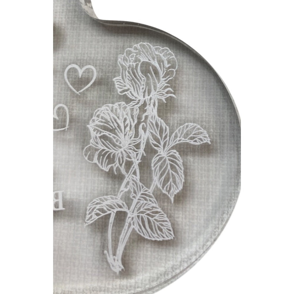 Heart-Shaped Acrylic Plaque For Grandma