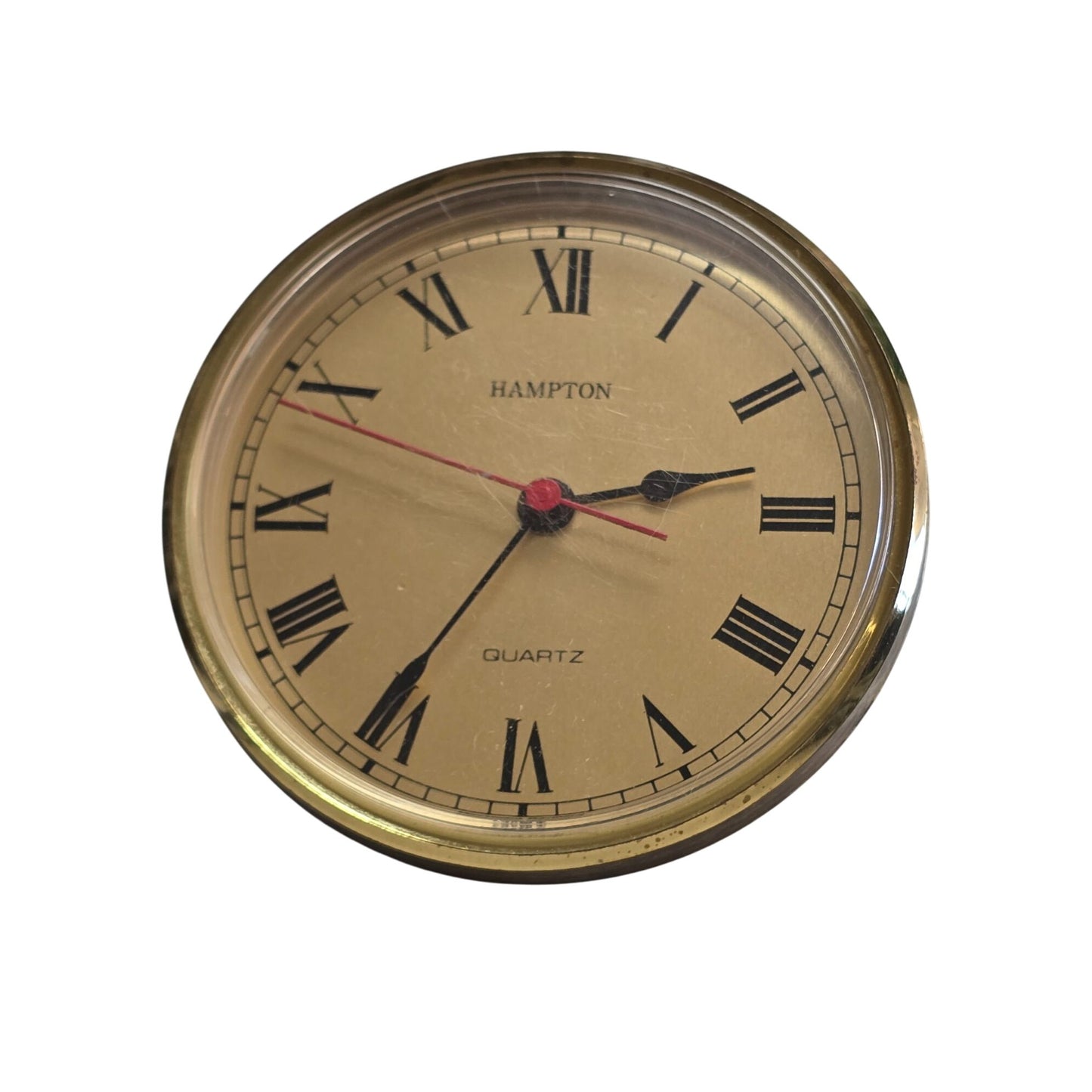 Hampton Quartz Table Clock Roman Numerals Gold & Black PARTS ONLY