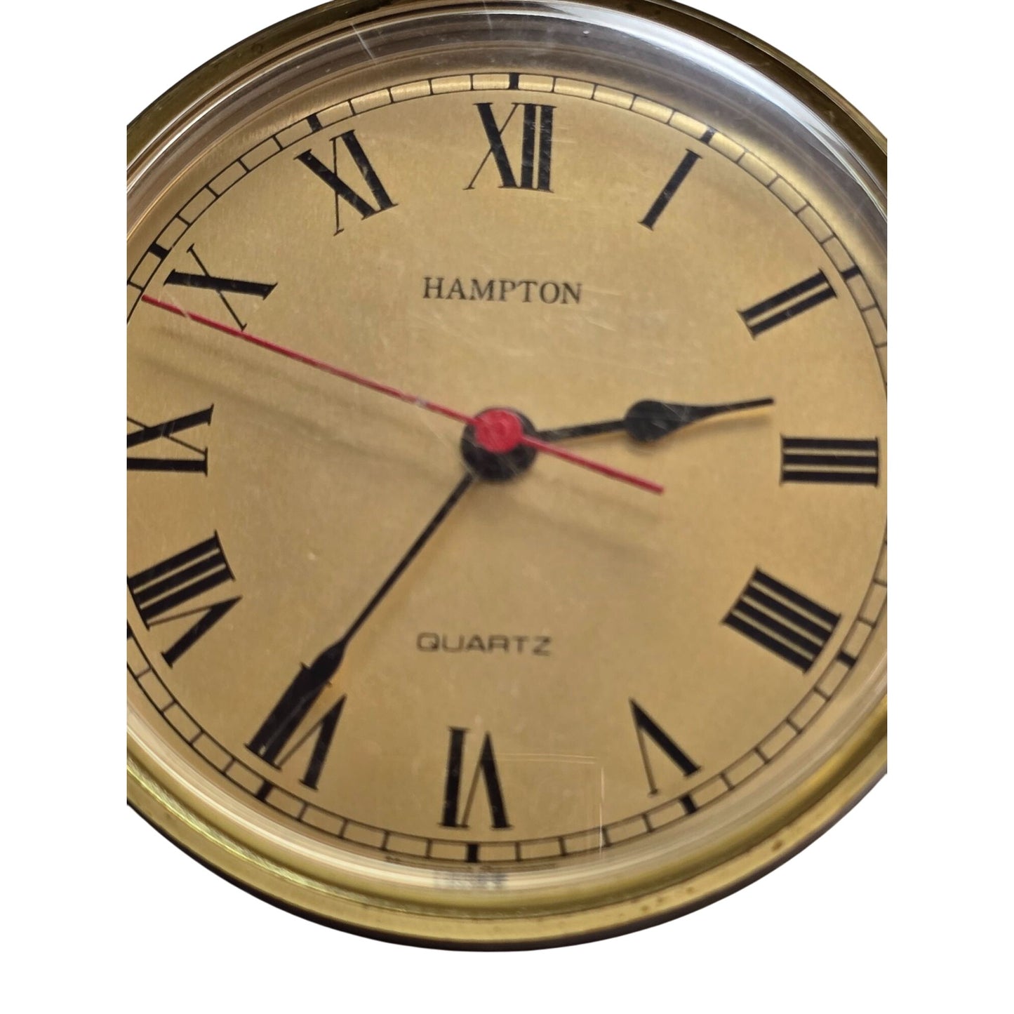 Hampton Quartz Table Clock Roman Numerals Gold & Black PARTS ONLY