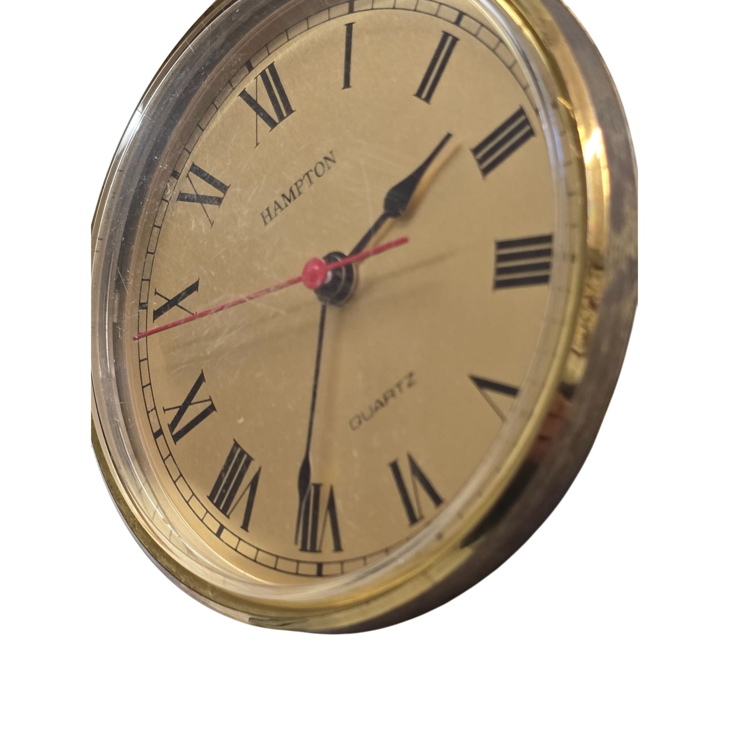 Hampton Quartz Table Clock Roman Numerals Gold & Black PARTS ONLY