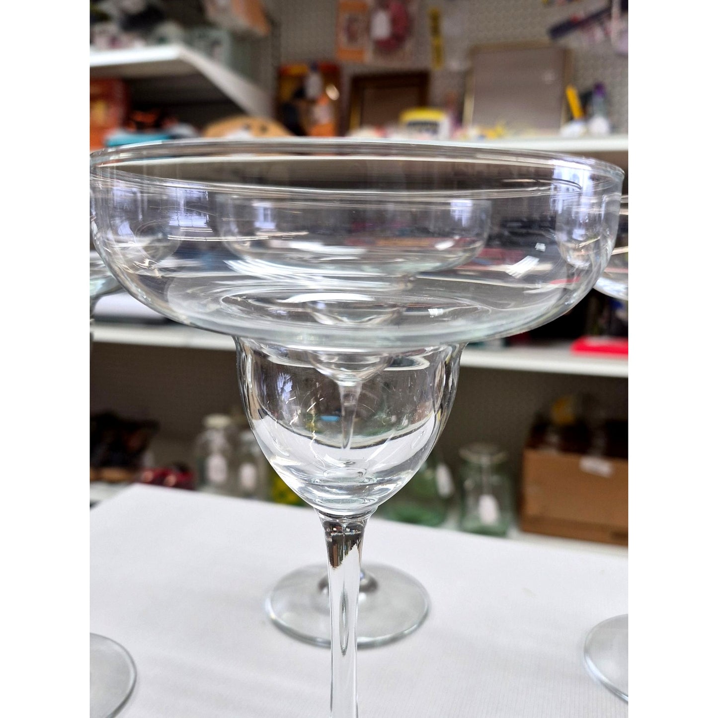 Clear Margarita Glasses Stemware Cocktail Glass 8 Oz Capacity Set 6